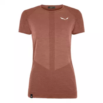 Salewa Zebru Medium Warm Merino T-Shirt - Etruscan Red, Größe M
