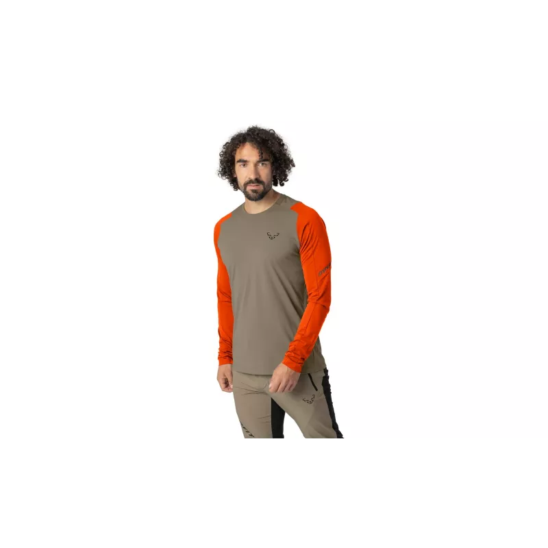 SALEWA Longsleeve Dynafit Transalper L/S Tee - Fallen Rock Größe M