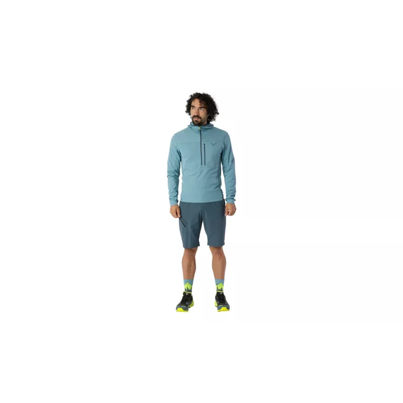 Dynafit Traverse Thermal 1/2 Zip Sweatshirt mit Halbreißverschluss, Rauchblau, L