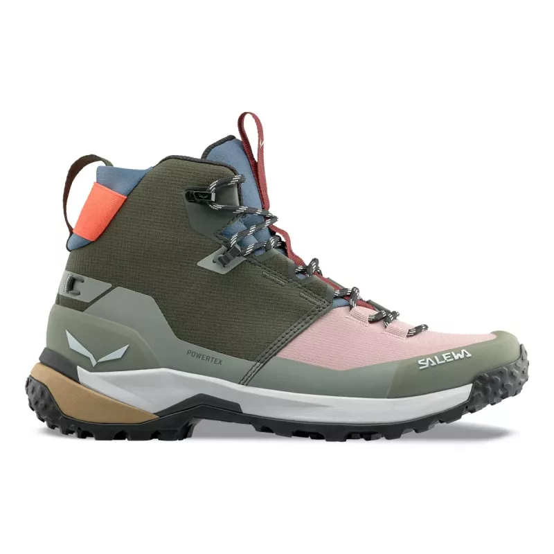 Salewa Puez 2 Mid PTX Damen-Wanderschuhe - Dark Olive/Shadow - UK 6 (EU 39)