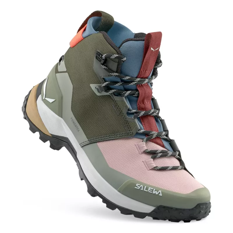 Salewa Puez 2 Mid PTX Damen-Wanderschuhe - Dark Olive/Shadow - UK 6 (EU 39)