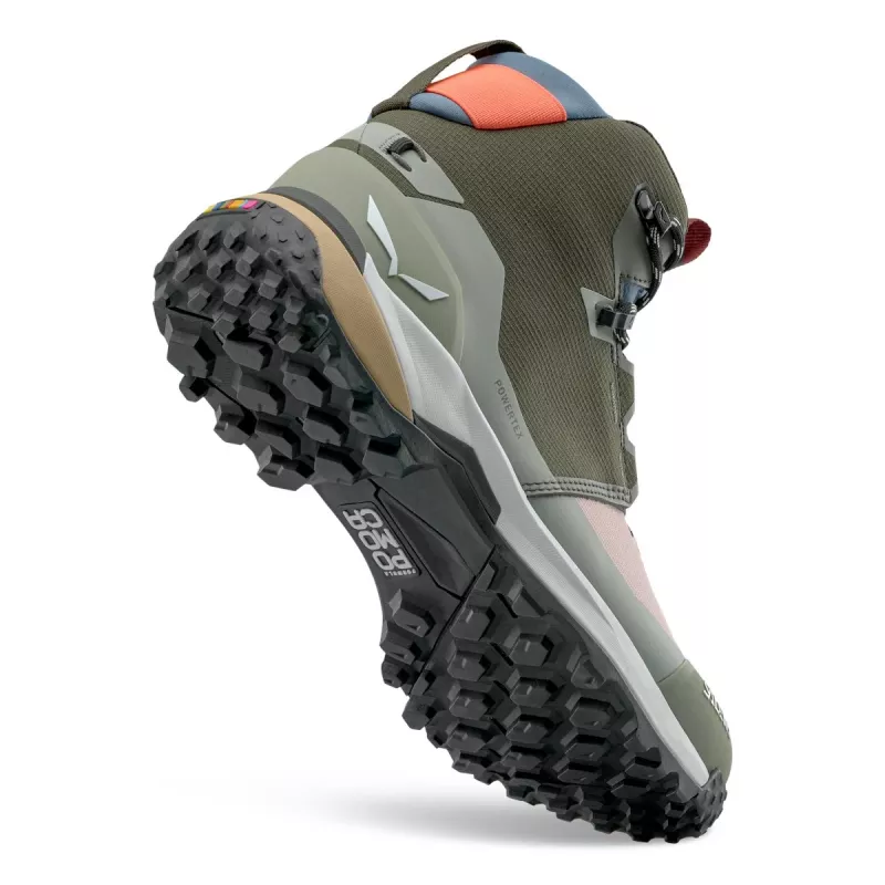 Salewa Puez 2 Mid PTX Damen-Wanderschuhe - Dark Olive/Shadow - UK 6 (EU 39)