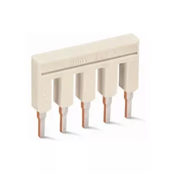 WAGO 2002-405 Push-in-Jumper, 5-fach, isoliert, hellgrau