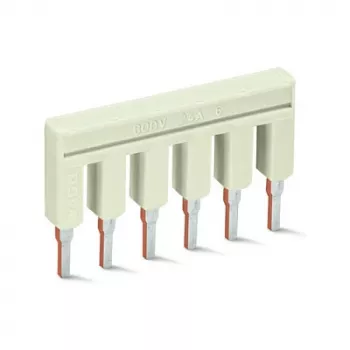 WAGO 2002-406 Push-in-Brücke, 6-fach, isoliert, lichtgrau