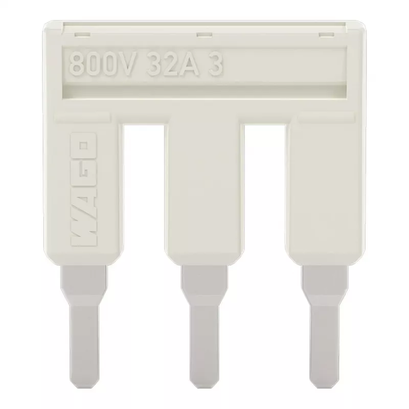 WAGO 2004-403 Brücker, 3-fach, isoliert, 32 A, hellgrau