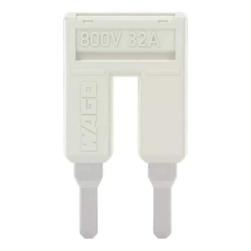 WAGO 2004-402 Push-in-Jumper, 2-fach, isoliert, hellgrau