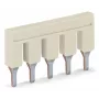 WAGO 2006-405 Push-in-Jumper, 5-fach, isoliert, hellgrau