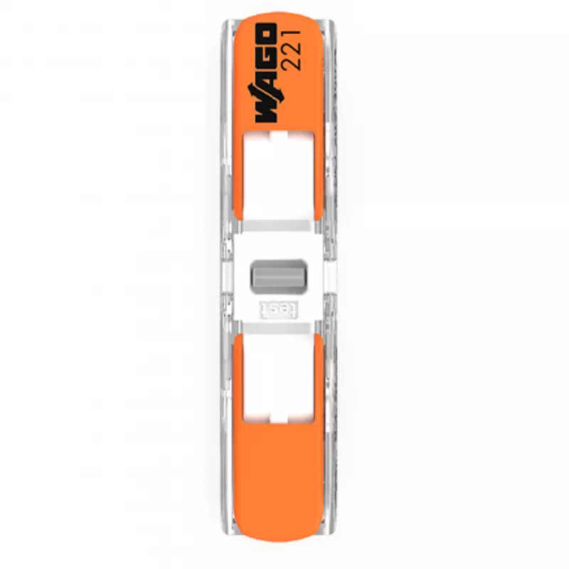 WAGO 221-2401 Inline-Spleißverbinder, 2-Leiter, 0,2-4 mm², 600 Stück, transparent/orange
