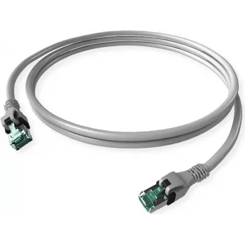 EasyLan DualBoot PushPull Cat.6a S/FTP Patchkabel 10m - Grau
