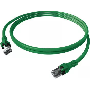EasyLan DualBoot Push Patch Cable Cat.6A S/FTP Green 7,5m