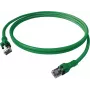 EasyLan DualBoot Push Patch Cable Cat.6A S/FTP Green 7,5m