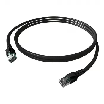 EasyLan FlexBoot Patchkabel Cat.6A S/FTP, Schwarz 1,50m