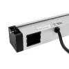 Bachmann DESK Rail Steckdosenleiste mit 2 Schuko-Steckdosen und 2 USB-Ladeanschlüssen, 2m Kabel, Silber/Schwarz