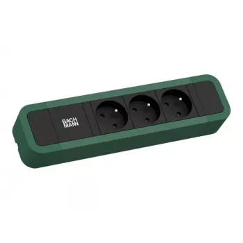 Bachmann PRIMO 2 3xUTE 2,0m 350.224 CEE 7/7 RAL 6028 Kieferngrün Steckdosenleiste