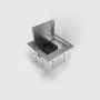 BEP24 Bodentank 3301E-1-1 - Edelstahl, 1x Schuko (Typ F), IP20, Unterputzmontage