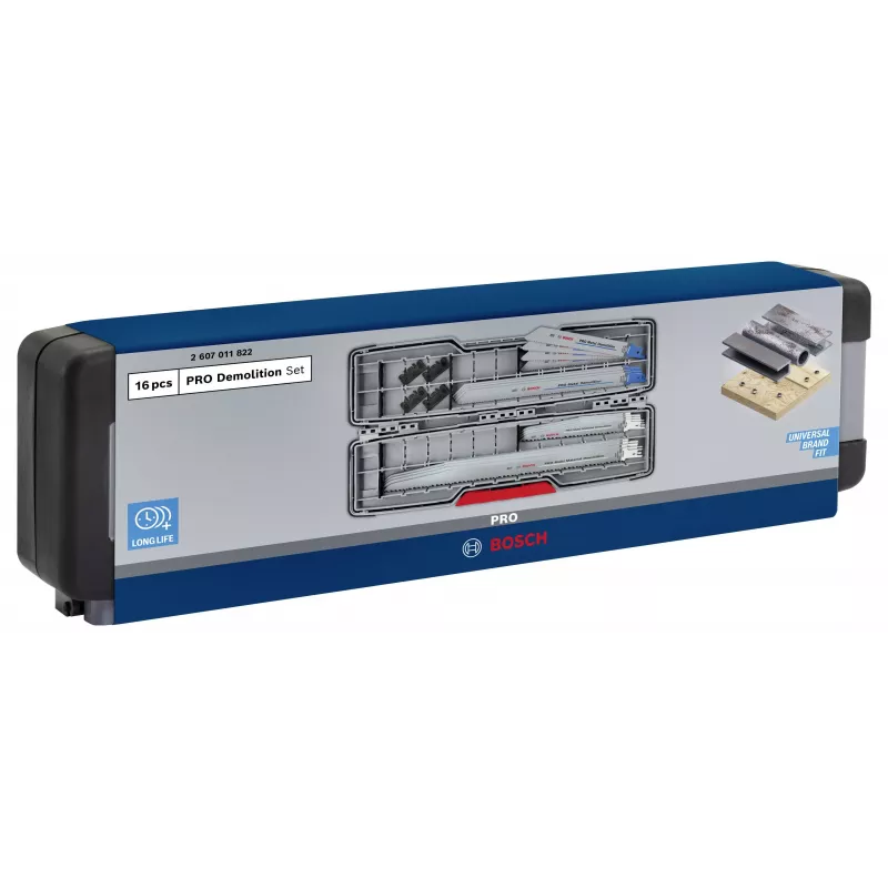 Bosch PRO Tough Box Demolition Sabre Saw Blade Set 16-teilig