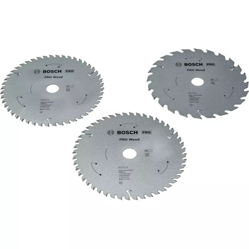 BOSCH POWERTOOLS PRO Wood Akku-Kreissägeblatt 165 mm (3er-Vorteilspack)