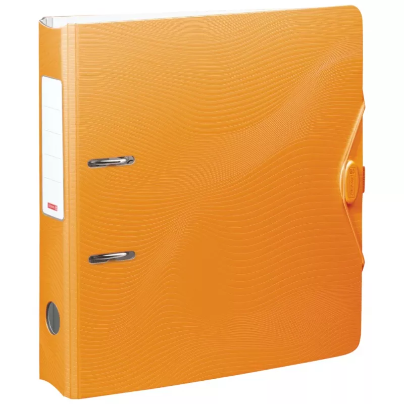 BRUNNEN WAVE Hebeldeckel-Ordner Orange Kunststoff 7,0 cm DIN A4
