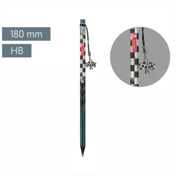 Brunnen Fast Wheels HB Graphitstift Blau mit Radierer 1 Stück