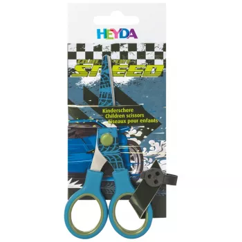 BRUNNEN Fast Wheels Kinder-Schere Blau/Grün 13,0 cm