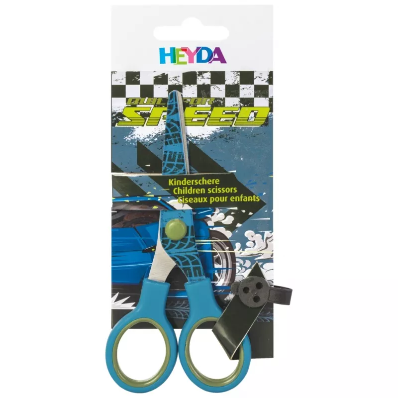 BRUNNEN Fast Wheels Kinder-Schere Blau/Grün 13,0 cm