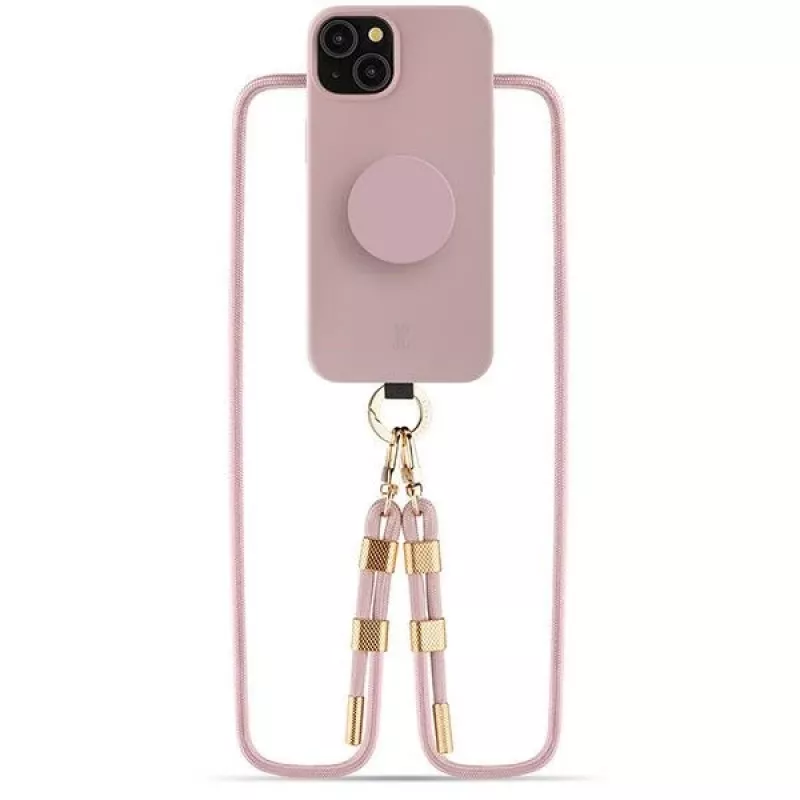 Just Elegance 3-in-1 PopGrip Hülle für Apple iPhone 15 6,1 Zoll - Rosarot (30494)
