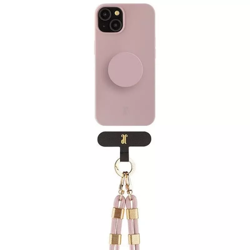 Just Elegance 3-in-1 PopGrip Hülle für Apple iPhone 15 6,1 Zoll - Rosarot (30494)