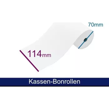 ARTDEV Kassabonrolle - Standardpapier HF 114 70 12 B/D/K ca. 48 m