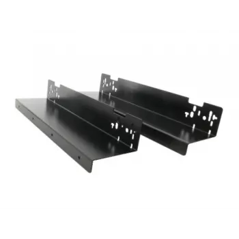 ARTDEV Untertisch-Halterungsset DRW-HLD-3000 Schwarz Stahl L-Form für Steckdosenleisten, Mini-PCs, Router