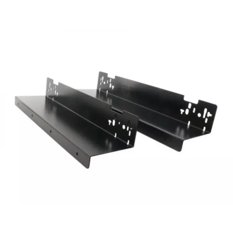 ARTDEV Untertisch-Halterungsset DRW-HLD-3000 Schwarz Stahl L-Form für Steckdosenleisten, Mini-PCs, Router