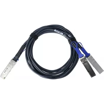 BlueLAN Passive 200GBASE-CR4 QSFP56 auf 2x100GBASE-CR QSFP56 Breakout Direct Attach Copper Kabel, 1 Meter