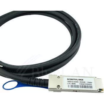 BlueOptics Q28-4S28-DAC-1M-CI-BL Kompatibles Ciena QSFP28 auf 4x SFP28 Passives Direct Attach Breakout-Kabel, 1 Meter, 26 AWG