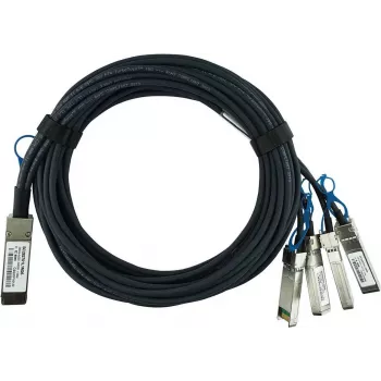 BlueOptics Q28-4S28-DAC-2M-QL-BL Kompatibles Qlogic QSFP28 auf 4x SFP28 Direct Attach Breakout-Kabel, 2m, passiv Kupfer, 100GBASE-CR4, 26 AWG