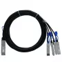 BlueOptics Ruckus 100G-QSFP-4SFP-P-0301 Kompatibles BlueLAN QSFP28 DAC Breakout-Kabel 3m