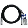 BlueOptics 100G-Q28-S28-C-0501-RU 5 m QSFP28 auf 4x SFP28 Direct Attach Copper Breakout-Kabel - Schwarz