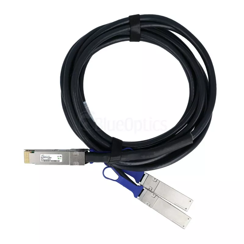 BlueLAN NVIDIA Kompatibles 400GBASE-CR8 QSFP-DD auf 2x QSFP56 Direct Attach Copper Breakout-Kabel, 1m