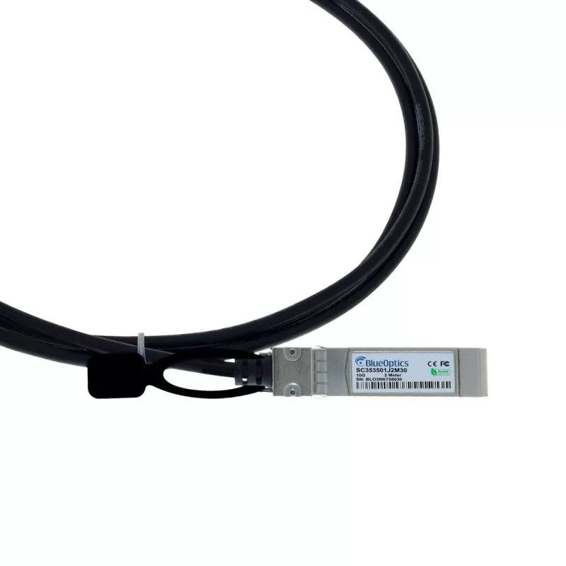 BlueOptics Hirschmann 942280003 BlueLAN 10GBASE-CR Passives SFP+ zu SFP+ Direct Attach Kabel, 2 Meter