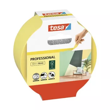 Tesa Professional Maler-Kreppband Gelb 50 m x 30 mm 1 Rolle