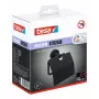 Tesa MOON BLACK Toilettenpapierhalter mit Deckel, selbstklebend, schwarz, 1 Stück