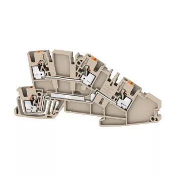 Weidmüller AITB 2.5 L-L Installations-Reihenklemme, Schraubanschluss, 4 Anschlüsse, 500 V, 24 A, 2,5 mm², dunkelbeige