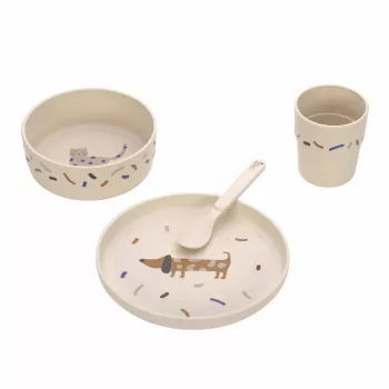 Lassig Little Mateys 5-teiliges Tafelset Royal Blue - Teller, Schale, Becher, Löffel, Gabel