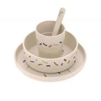 Lassig Little Mateys 5-teiliges Tafelset Royal Blue - Teller, Schale, Becher, Löffel, Gabel