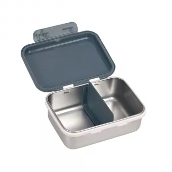 Lässig Happy Prints Kinder Brotdose Edelstahl, 1 l, 17 x 13 x 6 cm, PP-Deckel mit Silikonring, dunkelblau