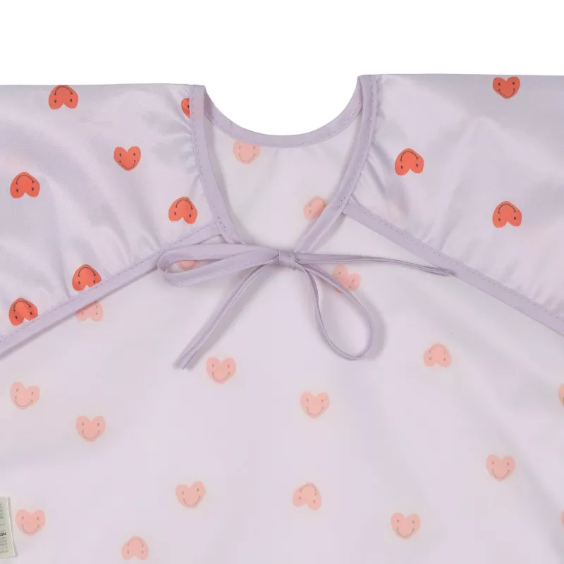Lässig Happy Rascals Herz Ärmellätzchen mit Auffangtasche, 2 Stück, 6–24 Monate, wasserfestes Polyester