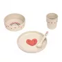 Lassig Happy Rascals Heart Lavender 5-teiliges Kindergeschirr-Set