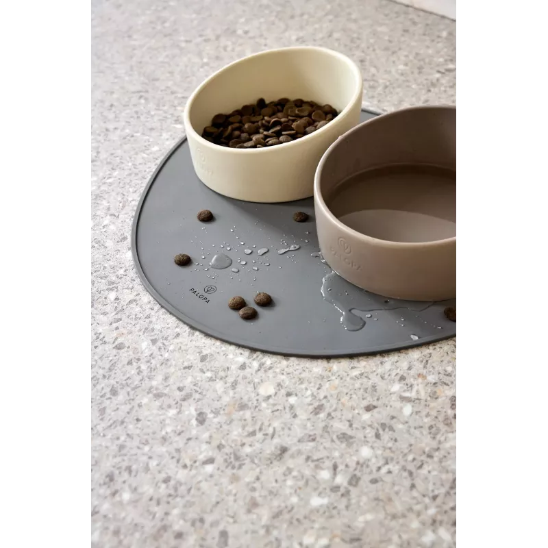 PALOPA Porcelain Dog Bowl Cali Taupe