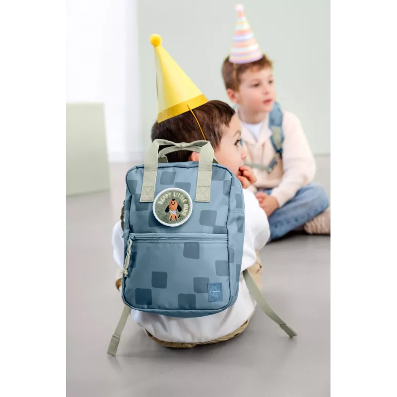 Lassig mini quadratischer Rucksack Pattern Party Blue