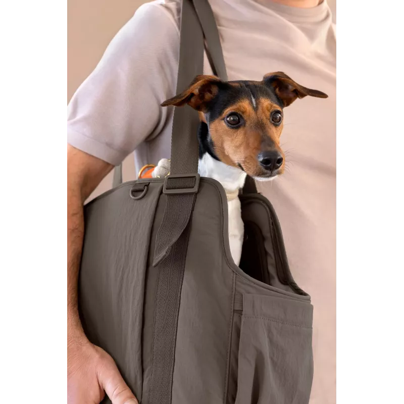 PALOPA Weda Crinkled Chocolate Pet Carrier Bag für Hunde bis 10 kg