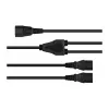 Kabelmeister Y-Kaltgerätekabel C14 auf 2x C13, 2 m, schwarz