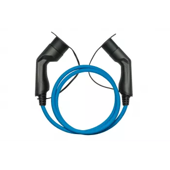kabelmeister® EV-Ladekabel Mode 3, Typ 2 Stecker auf Kupplung, 3-phasig, 16 A, 11 kW, Blau, 5 m